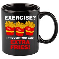 Exercise I Thought You Said French Fries 11oz C Handle Ceramic Mug