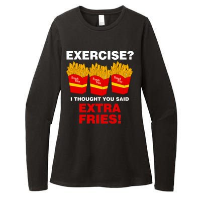 Exercise I Thought You Said French Fries Womens CVC Long Sleeve Shirt