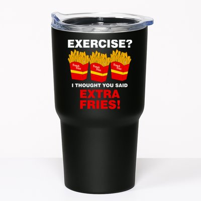 Exercise I Thought You Said French Fries Tumbler
