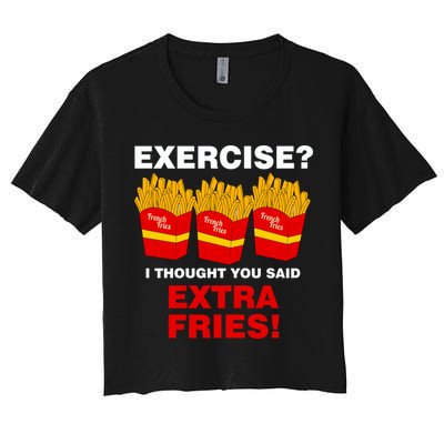 Exercise I Thought You Said French Fries Crop Top