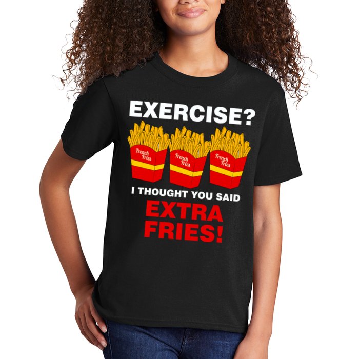 Exercise I Thought You Said French Fries Kids T-Shirt