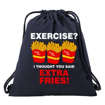 Exercise I Thought You Said French Fries Drawstring Bag