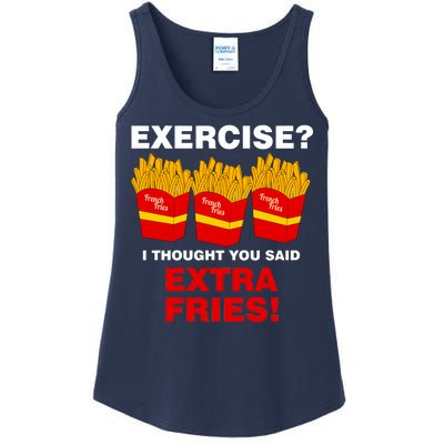 Exercise I Thought You Said French Fries Ladies Essential Tank