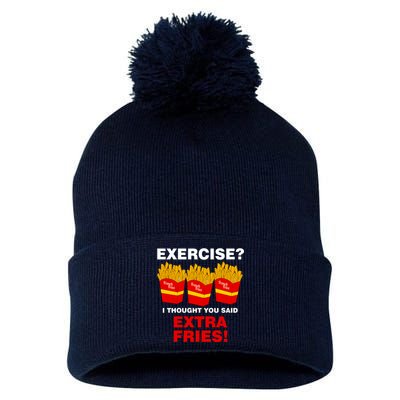 Exercise I Thought You Said French Fries Pom Pom 12in Knit Beanie