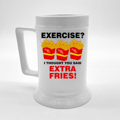 Exercise I Thought You Said French Fries Beer Stein