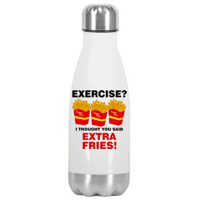 Exercise I Thought You Said French Fries Stainless Steel Insulated Water Bottle