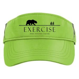 Exercise Some Motivation Required Running from Bear Adult Drive Performance Visor