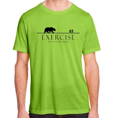 Exercise Some Motivation Required Running from Bear Adult ChromaSoft Performance T-Shirt