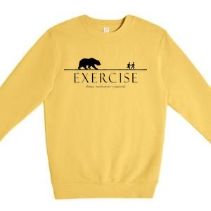 Exercise Some Motivation Required Running from Bear Premium Crewneck Sweatshirt