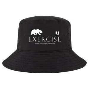 Exercise Some Motivation Required Running from Bear Cool Comfort Performance Bucket Hat