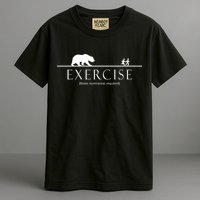 Exercise Some Motivation Required Running from Bear Garment-Dyed Heavyweight T-Shirt