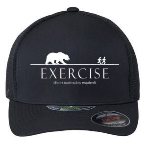 Exercise Some Motivation Required Running from Bear Flexfit Unipanel Trucker Cap