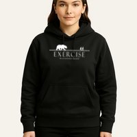 Exercise Some Motivation Required Running from Bear Hoodie