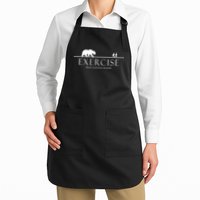 Exercise Some Motivation Required Running from Bear Full-Length Apron With Pockets