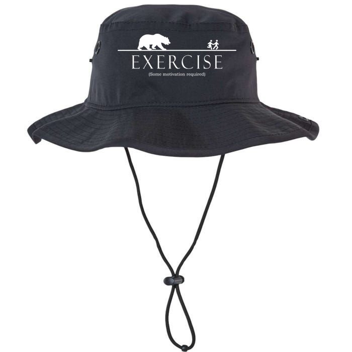 Exercise Some Motivation Required Running from Bear Legacy Cool Fit Booney Bucket Hat