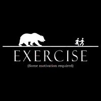 Exercise Some Motivation Required Running from Bear Legacy Cool Fit Booney Bucket Hat