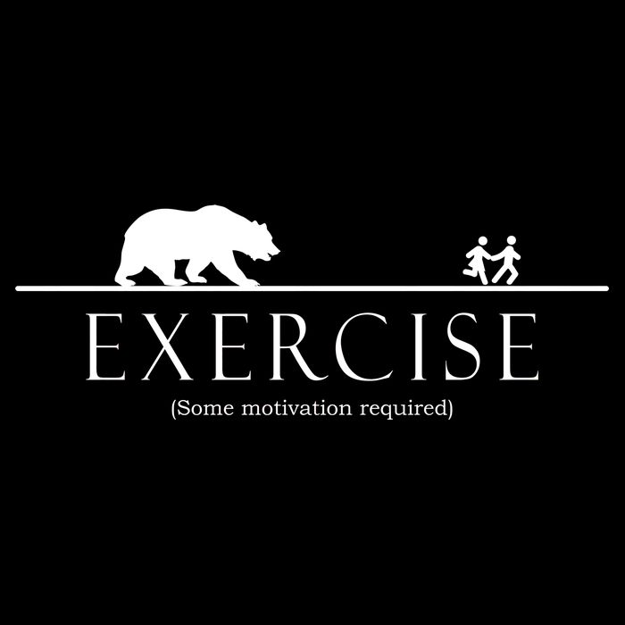Exercise Some Motivation Required Running from Bear Legacy Cool Fit Booney Bucket Hat
