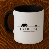 Exercise Some Motivation Required Running from Bear Mug