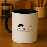 Exercise Some Motivation Required Running from Bear Mug