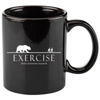 Exercise Some Motivation Required Running from Bear 11oz C Handle Ceramic Mug