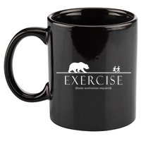 Exercise Some Motivation Required Running from Bear 11oz C Handle Ceramic Mug