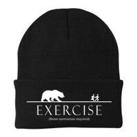 Exercise Some Motivation Required Running from Bear Beanie