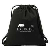 Exercise Some Motivation Required Running from Bear Drawstring Bag