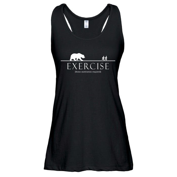 Exercise Some Motivation Required Running from Bear Ladies Essential Flowy Tank