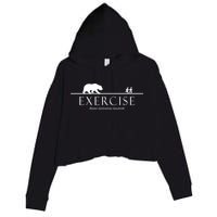 Exercise Some Motivation Required Running from Bear Crop Fleece Hoodie