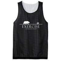 Exercise Some Motivation Required Running from Bear Mesh Reversible Basketball Jersey Tank