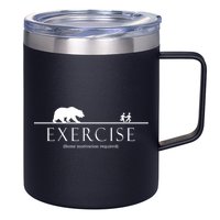 Exercise Some Motivation Required Running from Bear 12oz Stainless Steel Coffee Mug
