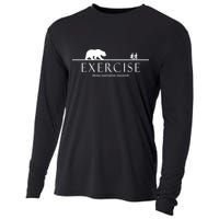 Exercise Some Motivation Required Running from Bear Cooling Performance Long Sleeve Crew