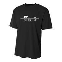 Exercise Some Motivation Required Running from Bear Youth Performance Sprint T-Shirt