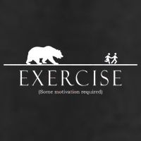 Exercise Some Motivation Required Running from Bear 25L Jumbo Tote