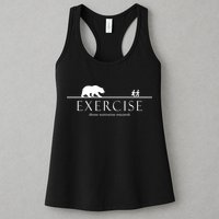 Exercise Some Motivation Required Running from Bear Womens Tank Top