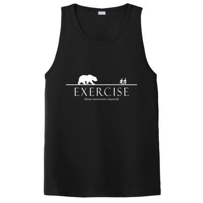 Exercise Some Motivation Required Running from Bear PosiCharge Competitor Tank