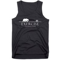 Exercise Some Motivation Required Running from Bear Tank Top