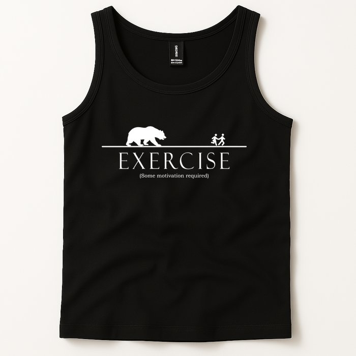 Exercise Some Motivation Required Running from Bear Tank Top