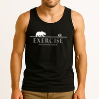 Exercise Some Motivation Required Running from Bear Tank Top