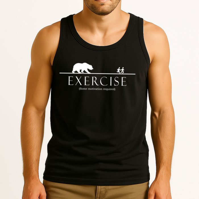Exercise Some Motivation Required Running from Bear Tank Top