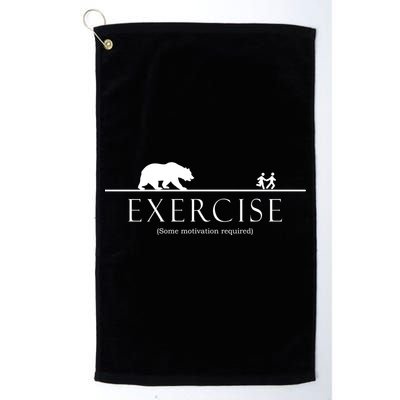 Exercise Some Motivation Required Running from Bear Golf Towel