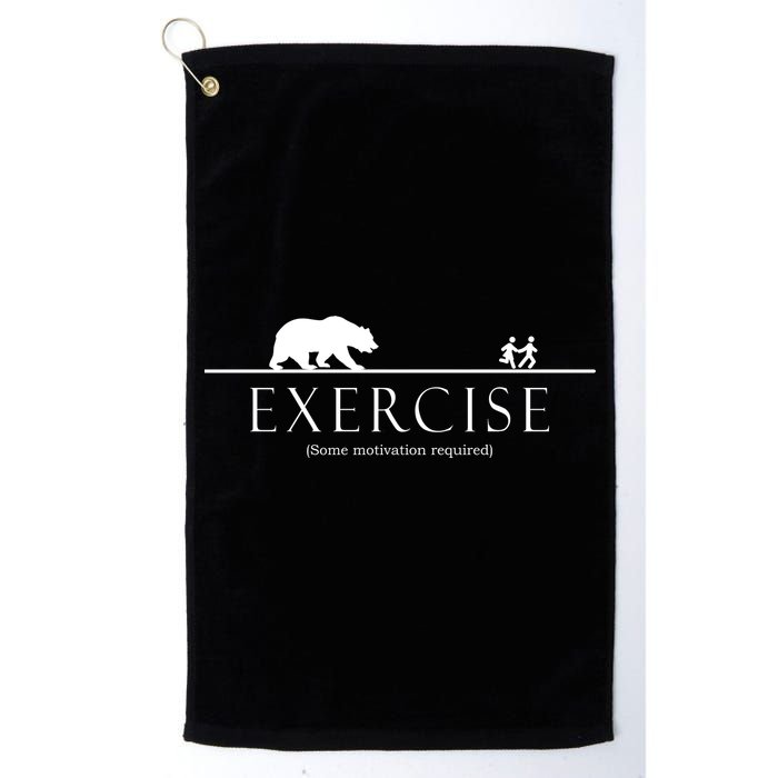 Exercise Some Motivation Required Running from Bear Golf Towel