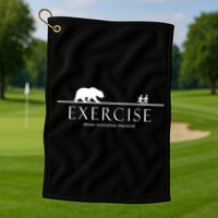 Exercise Some Motivation Required Running from Bear Golf Towel