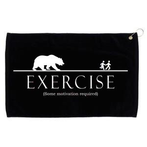 Exercise Some Motivation Required Running from Bear Grommeted Golf Towel