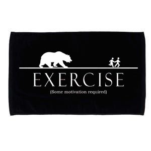 Exercise Some Motivation Required Running from Bear Microfiber Hand Towel