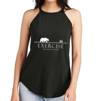 Exercise Some Motivation Required Running from Bear Women's Perfect Tri Rocker Tank