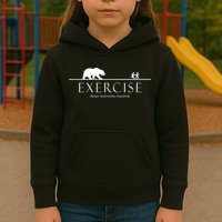 Exercise Some Motivation Required Running from Bear Kids Hoodie