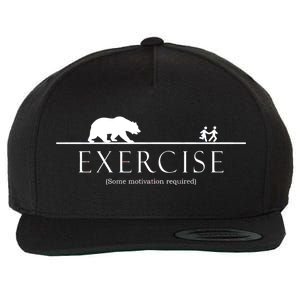 Exercise Some Motivation Required Running from Bear Wool Snapback Cap