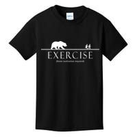 Exercise Some Motivation Required Running from Bear Kids T-Shirt
