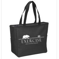 Exercise Some Motivation Required Running from Bear Zip Tote Bag